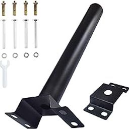 Wahomere Solar Light Pole - Stainless Steel Solar Street Light Mounting Bracket for Outdoor Light Pole Mount for Barn Lights, Post Trees Black Security Light Mount Extension Arm Pole Kit (1.9IN)-image-42