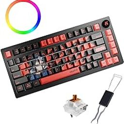 Kreo Swarm 75% Gasket Mounted Wireless Mechanical Gaming Keyboard Bluetooth/2.4GHz, Hot-Swappable Pre-Lubed Switches, Double Shot PBT Keycaps, Customizable (GTMX Sense, Sasuke)-image-23