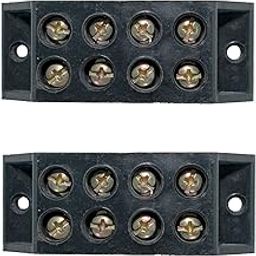 60A 4 Way Bakelite Connector Strip Black Screw Terminal Connection Block 2 pcs-0