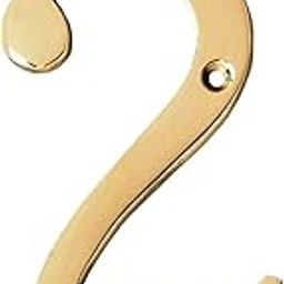 Motif 4-Inch Polished Brass Letters Mailbox Decor Address Signs For Houses Outdoor Wall Decor Mailbox Numbers House Address Numbers For Outside Address Sign for Door Numbers (Number 2)-image-50