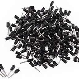 ESPtronics 500 Pcs Ferrule Copper Crimp Connectors AWG16, 1.5mm�Black Insulated Crimp Pin Terminals Nylon Copper Crimp Ferrules Wire Cord Pin End E1508 For Multiple Application-picture-21