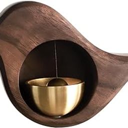cute bird shape door bell,Shopkeepers Bell for Door Opening, Decorative Wooden and brass Door Bells Hanging, Handmade Office Store Entrance Front Doorbell, fridge magnetic bell-13