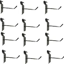Q1 Beads 12 Pcs 8" Stainless Steel Gridwall Display Hook Hanger for Grid Shelf Hook Grid Panel Hooks, Showroom, Mobile Shop (8 Inch) Pack of 12-2