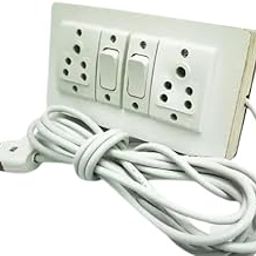 Wooden Extension Board with 2 sockets 2 switches with 5 Meter-9