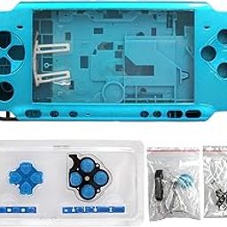 OSTENT Full Housing Shell Faceplate Case Repair Replacement Compatible for Sony PSP 3000 Console Color Blue-11