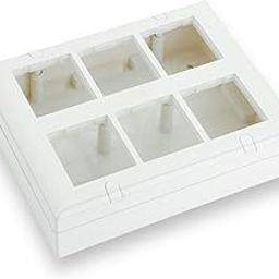 Electrical Modular Gang Box Plastic Eco Friendly High Durability Polycarbonate Material Modular Surface Gang Box Module White Color white Pcs 1 (12M)-23