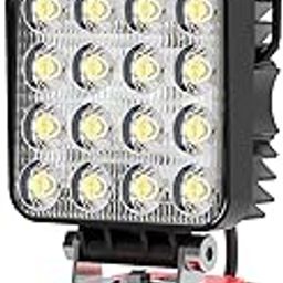 Azocek New Upgrade LED Work Light for Milwaukee M18 18V Battery, 48W 4800LM Flashlight, 18V Battery Cordless Work Light with Low Voltage Protection & Dual USB & Type-C Charging Port (48W)-11