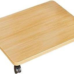 UJEAVETTE Storage Box Mobile Rolling Stand Tray Audio Rack for Office Living Room Home Wood Color-image-51