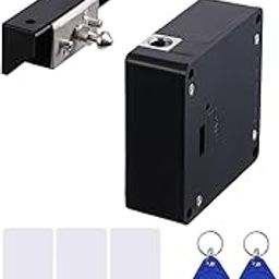 RFID Lock Electronic Cabinet Lock with USB Cable - Hidden DIY Lock for Wooden Cabinet Drawer Locker Cupboard Gun Box with 5 Key Cards/Fobs-39