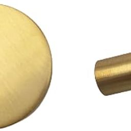 ABVIN Solid Brass Round Knobs Cabinet Beautiful Decorative Dresser Knobs Drawer Pulls - ABVIN002 - Matt Gold Finish - 1 Pcs-12