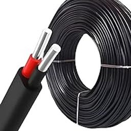 PHYNIX Aluminium 6mm 2 Core Wire for Home and Domestic Industrial Electric Wiring for AC, High Conductivity, Heat-Resistant, Aluminium Service Cable Wire 6 MM (50 Meters, 150 Feet) (Black)-11