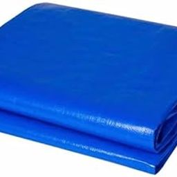 VG TARP 100% Waterproof Heavy Duty Tarpaulin Sheet | Extra Strong, Eyelets, UV Resistant | Tirpal, Tarpal, Tadpatri | UV Treated Rain, Roof, Shed Protection Multipurpose Cover, Blue Silver, 10X12-18