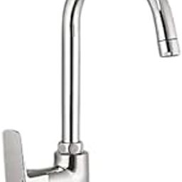 Azaro Aria Single Lever Table Mounted Modern Kitchen Sink Faucet, Single Handle, High Arc Swivel Spout, Chrome Finish-image-38