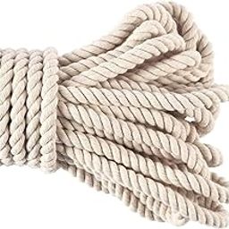 Esselkay Chunky Braided Cotton Rope Rassi, Black and White, 5 Meter Long, 10MM-24