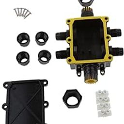 HEAVENGLOW Waterproof Outdoor External Gland Electrical Junction Box Underground Cable Line Wires Power Cord Connector Protection (6-Way)-image-68