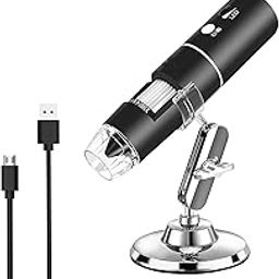 Tobo Wireless Digital Microscope 50X-1000X 1080P Handheld Portable Mini WiFi USB Microscope Camera with 8 LED Lights Compatible with i-Phone/i-Pad/Smartphone/Tablet/PC. - TD-582IM09-94