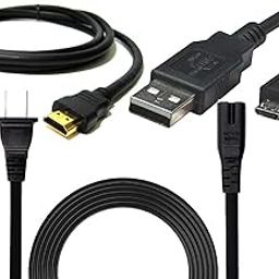 BRENDEZ Replacement Set of Cables,- HDMI Cable with Ethernet Male to Male + USB Cable + Power Cord Compatible with Sony Playstation 4 Pro and Playstation 4 PS4 Gaming Console (6-FEET)-picture-10