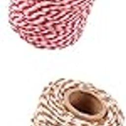 MERISHOPP 2 Rolls 328 Feet (100m) Colored Cotton Twine String Rope Cord for DIY Crafts|Home & Garden|Wedding Supplies|Venue Decorations-image-51