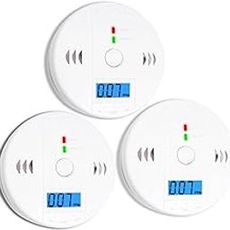 3 Pack Carbon Monoxide detectors,co Detector,Carbon Monoxide Alarm,co2 Detector Battery Powered with LCD Display,Carbon Monoxide Detector,UL2034 Standards,for Home-6