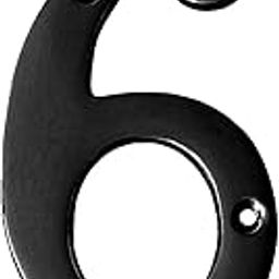 Motif 4-Inch Brass Metal Letters Mailbox Decor Address Signs For Houses Outdoor Wall Decor Mailbox Numbers House Address Numbers For Outside Address Sign for Door Numbers (Satin Black, Number 6)-picture-12
