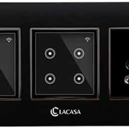 LACASA - 6 Module Smart Switch Plate/Board - Compatible with Google Assistant/Alexa - 14111S-21