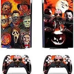 BMJKING Console Decal Skin Vinyl Sticker Horror Compatible with PS5 Pro Console-image-20