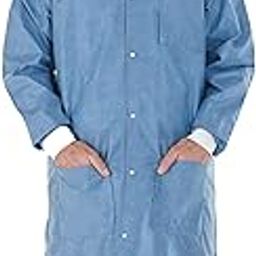EOM Distributors High Performance SMS Disposable Lab Coat With Knit Cuffs and Collar, Thigh Length Individually Wrapped-picture-11