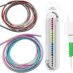 KIDLI 1.5 Meter 2PCS Wire Spring & 4PCS Twist Cables Protectors Combo Charger Cable Protector (Multi Color)-image-93
