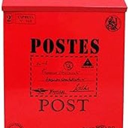 BNF®Vintage Galvanized Mailbox Letterbox Postbox Newspaper Holder Box Red|Home & Garden | Home Decor| Key & Letter Holders|1 Piece Mailbox-image-22
