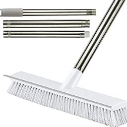 Bathroom Cleaning Brush with White Wiper 2 in 1 Tiles Cleaning Brush Floor Scrub Bathroom Brush with Long Handle Cleaning Brush Home Kitchen Bathroom Patio, Kitchen, Wall, Cleaning Supplies-image-72