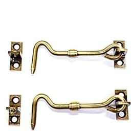 BRASK" Brass Gatehook/Window Hook/Window Stopper/Window Latch (Pack of 2, 3 inches Antique Brass)-picture-21
