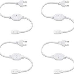 Murphy 220V AC PIN Connector/Adaptor/Cable for LED (SMD 2835-120 LED/Mtr.) Rope Light (Pack of 4)-0