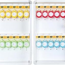 Key Lock Box Wall Mounted Storage Case Key Cabinet for Office Hotel Car Rental 24 Position | Facility Maintenance & Safety | Access Control Equipment | Lock Boxes-17