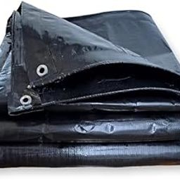 TARPEX Tarpaulin Sheet Heavy Duty Tripal, UV Resistant, HDPE UV Treated Sun, Rain Protection Polyethylene Multipurpose Cover (09 feet 06 feet, Black) (250 GSM-Thickness Quality ISI Marked)-image-9