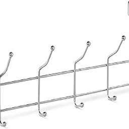 Stainless Steel Over The Door Hook Hanger Organizer/Wall Hook Rack for Hanging Clothes, Towel in Room, Kitchen, Bathroom-12