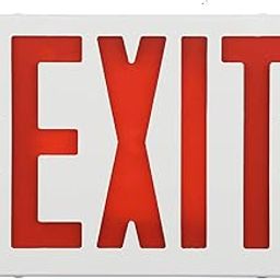 Exitlux 1 x Red LED Output Signal Emergency Lighting Battery Operated for Exit Light Double Sided 120-277VAC Fire Output Signals for Room-image-0