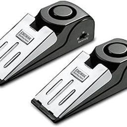 EMDMAK Plastic Door Stop Alarm With 120Db Siren Door Stop For Home & Travel (Black) (Pack Of 2)-image-14