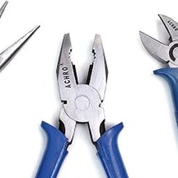 ACHRO Complete Plier Set, 8 Inch Combination Plier, 6 Inch Long Nose, 6 Inch Diagonal Cutting plier/Set of 3 Pieces/Cutting Player | Cutting plier | Combination Plier Tools (Blue)-10