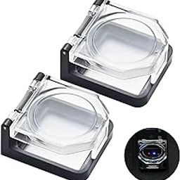 2Pcs Power Push Button Switch Cover Waterproof and Collision Resistant Dustproof Safety Protector for 39 * 34mm Mounting Hole Computer PC Desktop Momentary-image-42