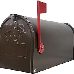 ATORSE Metal Mailbox Heavy Duty Medium Capacity Decorative Post Mounted for Outside|Home & Garden-image-77