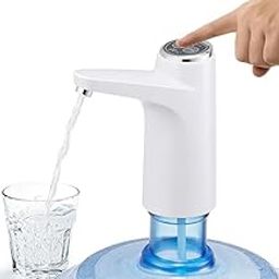 MEXZA Automatic Water Dispenser Pump with USB Rechargeable 1200mAh Battery for 20 Litre Bottle Food Grade Faster Pumping Water for Home Camping Portable Can Electric Water Dispenser (White)-image-59