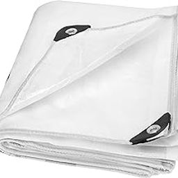 Tough Stacks High Density Polyethylene (Hdpe) 150 Gsm Tarpaulin Tirpal Tadpatri Waterproof, Uv Resistant, Reinforced Eyelets Strong Tarpaulin For Multi-Purpose (White, 18Ft X 12Ft)-image-39