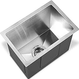 THOISEWELT® 304"Stainless Steel Single Bowl Kitchen Sink Bar Sink Undermounted Dack Mounted Wash Basin Made In India 15 x 12 x 7 Inches-10