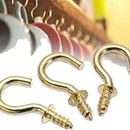 DIY Crafts Design No # 4, Pack of 20 Pcs, Ceiling Hooks/Cup Hook Holder Gol (Design No # 4, Pack of 20 Pcs)-10