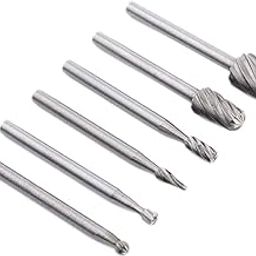 uptodateproducts 6PCS Practical Multi Drill Bits Wood Shank Set Rotary Burrs Milling Cutter File Abrasive Carving Tools for Dremel Accessories-image-40