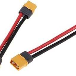 Lyla 2pcs XT60/XT-60 Male to Female Plug Extension Cable Lead Silicone Wire 14AWG 20cm-20