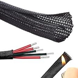 Supvox® 6.6ft Cable Organizer Sleeve - Self-Closing, Cuttable, Wear and Heat Resistant Polyester Cable Protector Wrap-23