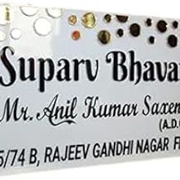 Custom Acrylic Nameplate with LED Lights for Home Entrance (10 x 16 Inch)-image-92