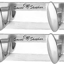 SMART SHOPHAR Trums Wall Hook 4 Legs Silver, Pack of 2 / Modern Design Hook Hanger for Hanging Keys, Cup, Coat, Hat, Apperals, Kitchens Towel in Bathroom & Office/Screws with Plastic Plugs-3