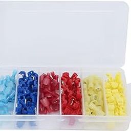 120pcs T Tap Wire Connector Kit, Self Stripping Quick Disconnect Splice, Electrical Terminals Assortment, Nylon Insulated Male Terminals, High Conductivity Copper Contacts,-image-37